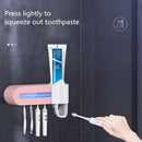 Smart Toothbrush Sterilizer UV Sterilization Electric Wall-mounted Toothbrushing Cup Rack(White)