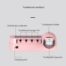 Smart Toothbrush Sterilizer UV Sterilization Electric Wall-mounted Toothbrushing Cup Rack(White)