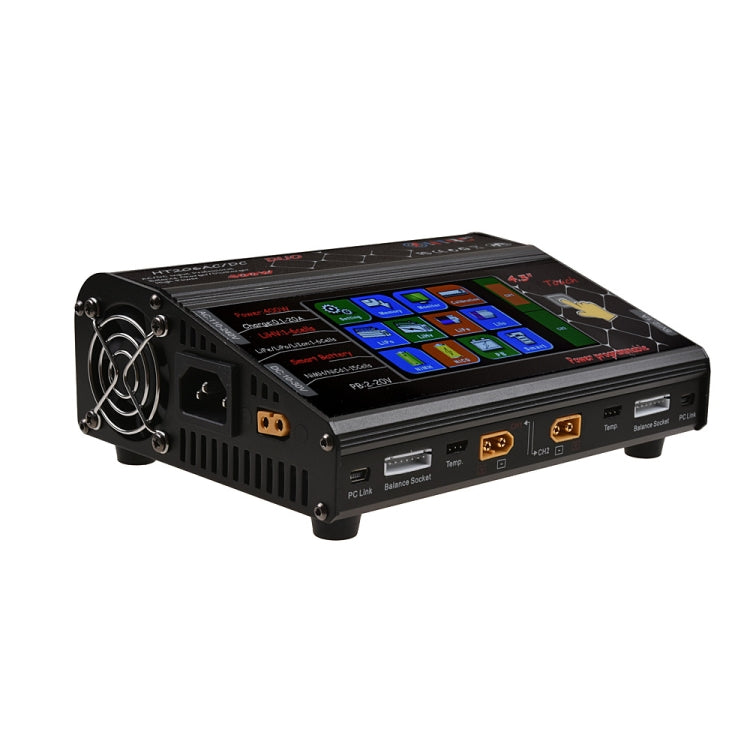 HTRC HT206AC/DC DUO 400W Large Color Screen Touch Dual-way Smart Balance Charger, EU Plug