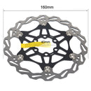 SNAIL FD-01 Mountain Bike Floating Disc Bicycle Brake Pad Six Nail Brake Disc, Size:160mm, Color:Black