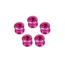 5 PCS Litepro Mountain Bike Bicycle Plate Nail Sprocket Plate Screw Folding Bike Modified Single Plate Nail(Pink)