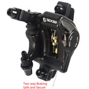 ZOOM HB100 Mountain Bike Hydraulic Brake Caliper Folding Bike Cable Pull Hydraulic Disc Brake Caliper, Style:Front(Black)