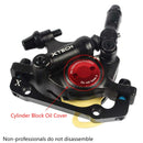 ZOOM HB100 Mountain Bike Hydraulic Brake Caliper Folding Bike Cable Pull Hydraulic Disc Brake Caliper, Style:Front(Purple)