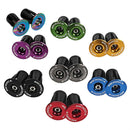 8 PCS MEROCA Mountain Bike Expansion Lock Bar Plug Road Bike Bicycle Bar Plug End Cover, Color:Titanium