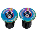 8 PCS MEROCA Mountain Bike Expansion Lock Bar Plug Road Bike Bicycle Bar Plug End Cover, Color:Electroplating Colorful