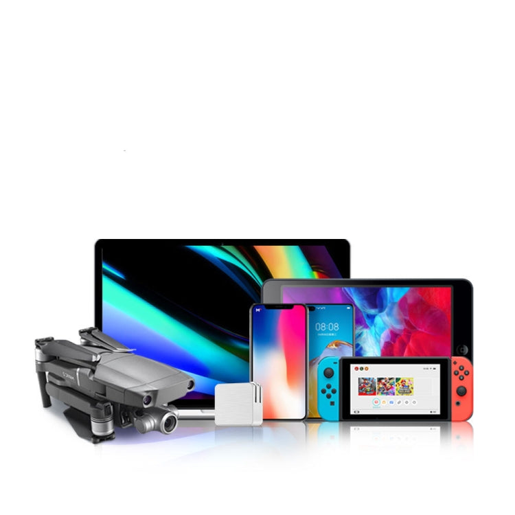 TELESIN TE-A65AC-BK 65W PD USB-C / Type-C + USB Interface GAN AC Drone Mini Adapter Charger, US Plug(White)