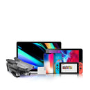 TELESIN TE-A65AC-BK 65W PD USB-C / Type-C + USB Interface GAN AC Drone Mini Adapter Charger, US Plug(Black)