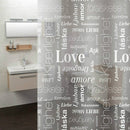 PEVA Printing Thick Waterproof Translucent Shower Curtain, Specification: 180x180cm(Letter)