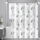 PEVA Printing Thick Waterproof Translucent Shower Curtain, Specification: 180x180cm(Leaves)