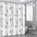 PEVA Printing Thick Waterproof Translucent Shower Curtain, Specification: 180x180cm(Leaves)