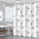 PEVA Printing Thick Waterproof Translucent Shower Curtain, Specification: 180x180cm(Leaves)