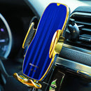 H8 Infrared Induction Magic Clip Magnetic Car Phone Navigation Wireless Charging Bracket Fast Charging(Noble Gold)