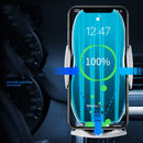 H8 Infrared Induction Magic Clip Magnetic Car Phone Navigation Wireless Charging Bracket Fast Charging(Noble Silver)
