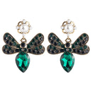 2 Pairs Boho Butterfly Exaggerated Earrings(Green)