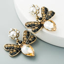 2 Pairs Boho Butterfly Exaggerated Earrings(Coffee)