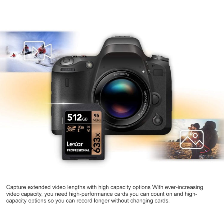 Lexar SD-633X High Speed SD Card SLR Camera Memory Card, Capacity: 512GB