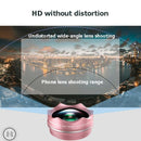 4 in 1 Wide Angle + Macro + Fisheye + Fill Light Mobile Phone SLR Camera Lens(Rose Gold)