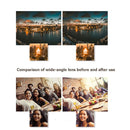 4 in 1 Wide Angle + Macro + Fisheye + Fill Light Mobile Phone SLR Camera Lens(Rose Gold)