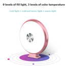 4 in 1 Wide Angle + Macro + Fisheye + Fill Light Mobile Phone SLR Camera Lens(Rose Gold)