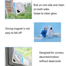 2 PCS Double-sided Glass Window Cleaner Triangle Multifunctional Magnetic Glass Cleaner(White)