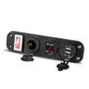 12V-24V Universal Car / Yacht Mobile Phone Charger Modification Ddual USB Panel with Switch(Red Light)