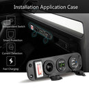 12V-24V Universal Car / Yacht Mobile Phone Charger Modification Ddual USB Panel with Switch(Red Light)