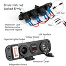 12V-24V Universal Car / Yacht Mobile Phone Charger Modification Ddual USB Panel with Switch(Green Light)