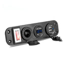 12V-24V Universal Car / Yacht Mobile Phone Charger Modification Ddual USB Panel with Switch(Blue Light)