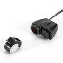 Motorcycle Car Mobile Phone Charger Waterproof Temperature Digital Display Charger with Switch(Yellow Light)