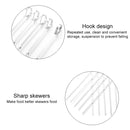 3 Sets Metal Square Flat Barbecue Stick BBQ Skewers