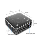 P11 854x480 DLP Mini Smart Projector With Infrared Remote Control, Android 9.0, 2GB+16GB, Support 2.4G/5G WiFi, Bluetooth, TF Card(Silver Gray)