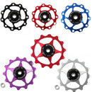 4 PCS MEROCA Metal Bearings Mountain Bike Road Bike Rear Derailleur Guide Wheel 11T/13T Guide Wheel, Specification:11T, Color:Black