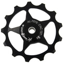 4 PCS MEROCA Metal Bearings Mountain Bike Road Bike Rear Derailleur Guide Wheel 11T/13T Guide Wheel, Specification:13T, Color:Black