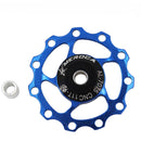 4 PCS MEROCA Metal Bearings Mountain Bike Road Bike Rear Derailleur Guide Wheel 11T/13T Guide Wheel, Specification:11T, Color:Blue