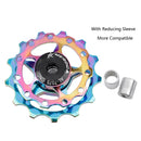 4 PCS MEROCA Metal Bearings Mountain Bike Road Bike Rear Derailleur Guide Wheel 11T/13T Guide Wheel, Specification:11T, Color:Silver