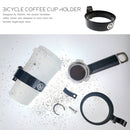 Cycling Bicycle Coffee Cup Holder Milk Tea Cup Holder Aluminum Alloy Bottle Holder(Blue)