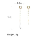 2 PCS Bluetooth Headset Anti-lost Fashion Star Chain Ear Buckle(Golden)
