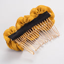 2 PCS Rose Comb Bridal Hair Accessories Solid Color Plate Hair Insert(Red)
