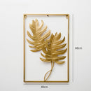 Living Room Wall Metal Leaf Wall Hanging Decoration TV Sofa Background Wall Wall Decoration(Spring Rain Leaf )