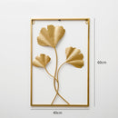 Living Room Wall Metal Leaf Wall Hanging Decoration TV Sofa Background Wall Wall Decoration(Ginkgo Leaf )