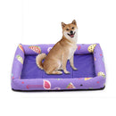 Summer Pet Non-removable Side Dog Mat Pet Bed, Specification: S 45X35X6cm(Watermelon Purple)