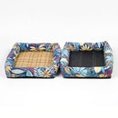 Summer Pet Non-removable Side Dog Mat Pet Bed, Specification: M 53X40X6cm(Watermelon Green)