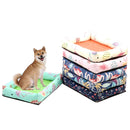 Summer Pet Non-removable Side Dog Mat Pet Bed, Specification: L 65X55X8cm(Watermelon Powder)