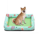 Summer Pet Non-removable Side Dog Mat Pet Bed, Specification: L 65X55X8cm(Watermelon Green)