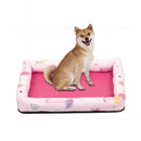 Summer Pet Non-removable Side Dog Mat Pet Bed, Specification: XL 83X66X8cm(Watermelon Powder)