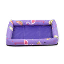Summer Pet Non-removable Side Dog Mat Pet Bed, Specification: XL 83X66X8cm(Watermelon Purple)