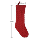 Knitted Woolen Gift Bags Christmas Socks Christmas Pendants Ornaments(Red)