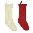 Knitted Woolen Gift Bags Christmas Socks Christmas Pendants Ornaments(Beige)