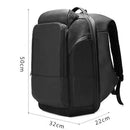 Business Travel Bag PVC Waterproof Backpack(Black)