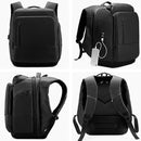 Business Travel Bag PVC Waterproof Backpack(Black)